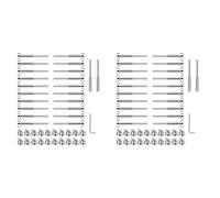 Buhdjfnke Kits de Garde-Corps à Câbles Invisibles, Lot de 40 Bornes en Acier Inoxydable T316 et Lot de 40 Rondelles D'Angle Biseautées pour Garde-Corps à Câbles