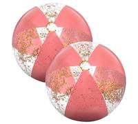 Buhdjfnke Lot de 2 ballons gonflables à confettis dorés pour piscine pour adultes fête d'anniversaire d'été or rose