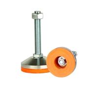 Buhdjfnke Lot de 2 niveaux à bulle haute performance pour jambes avec base de 3,14 mm de diamètre, pieds de nivellement réglables, filetage M16