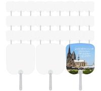 Buhdjfnke Lot de 30 éventails de sublimation à double face - Éventails de pagaies de pagaies de sublimation - Éventails à main DIY pour mariages à l'église