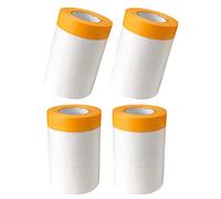 Buhdjfnke Lot de 4 rouleaux de film de protection pré-collé, en plastique, 0,55 x 20 m, pour peindre les meubles de lit