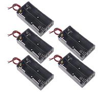 Buhdjfnke Lot de 5 supports de batterie 3,7 V 18650 en plastique pour le rangement avec fils métalliques, boîtier de batterie 18650 spirale