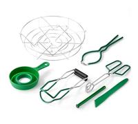 Buhdjfnke Lot de 7 outils de conservation - Boîtes à pression pour la maison - Pince de levage - Entonnoir - Bocal en verre - Installation facile - Facile à utiliser