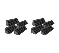 Buhdjfnke Lot de 8 plaques acoustiques en mousse pour studio - Traitement du son - Coin de piège - 12 x 12 x 48 cm