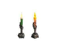 Buhdjfnke Lumières décoratives d'Halloween Accessoires de décoration Squelette Esprit Main Maintient Bougies LED Lumières de citrouille électroniques E