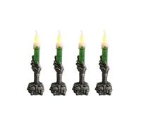 Buhdjfnke Lumières décoratives d'Halloween Accessoires de décoration Squelette Main Maintient Bougies LED Citrouille Électronique D