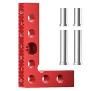 Buhdjfnke Marqueur de bord carré, détecteur de centrage pour le travail du bois, gabarit de lignes pour le travail du bois, gabarit de mise en page carré en bois, jauge de marquage