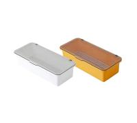 Buhdjfnke Organisateur de tiroir, rangement transparent et organisateur pour coiffeuse, support de maquillage avec couvercle pour les écrans de salle de bain D