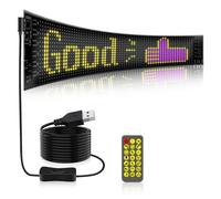 Buhdjfnke Panneau de matrice LED, écran flexible programmable, IP65, affichage des messages d'animation, décryptage, contrôle APP, voitures, , bar, B