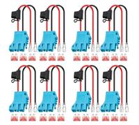 Buhdjfnke Paquet de 8 Connecteurs de Faisceau de Câbles 12 AWG de Remplacement pour Batterie Peg-Perego 12 V SLA sur Véhicule, D'Équitation avec Fusible