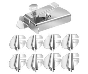 Buhdjfnke Pied à ourlet roulé en 9 parties pour chanteur avec guide de couture magnétique, pied pression pour ourlet roulé de 3 à 10 mm de large