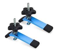 Buhdjfnke Pince de retenue de rail en T avec boulons en T et pinces de travail du bois argentées en alliage d'aluminium pour défonceuses, perceuses, CNC