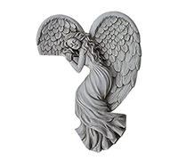 Buhdjfnke Porte Cadre Ailes Mur Sculpture Ornement Jardin Maison Secret Fée Décoration Cadeau A