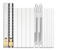 Buhdjfnke Porte-pierre à savon plat avec 14 recharges - Marquages blancs transparents sur aluminium acier et fonte moulée