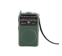 Buhdjfnke Radio FM/AM W-215 à Bande Complète et Canaux Multiples, Interface 3,5 Mm, avec Mini Lampe Torche et Éclairage d'urgence pour L'Extérieur C