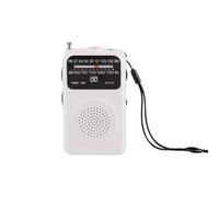 Buhdjfnke Radio FM/AM W-215 à Bande Complète et Canaux Multiples, Interface 3,5 Mm, avec Mini Lampe Torche et Éclairage d'urgence pour L'Extérieur B