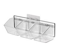 Buhdjfnke Récipient mural à 3 compartiments pour gingembre et ail - Plan de travail - Boîte de rangement pour oignons et pommes de terre avec structure en métal - Installation facile - Longueur : 43