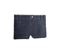 Buhdjfnke Sac à langer pliable en forme de jean, portable, style rétro, mini porte-monnaie, pantalon de poche, porte-cartes, porte-monnaie