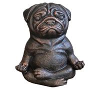 Buhdjfnke Statue de chien en méditation, statue de yoga d'un bouledogue français, sculpture réaliste de en résine, décoration de , cadeau pour les amateurs de B