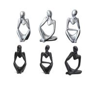 Buhdjfnke Statue de penseur, décoration, sculpture d'art abstrait, figurines de collection en résine pour maison, salon, bureau, décoration d'étagère
