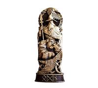 Buhdjfnke Statues de dieux nordiques, Panthéons scandinaves Dieux nordiques Statues décoratives en résine Art Maison Statues décoratives Chapeau