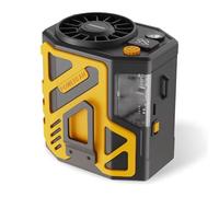 Buhdjfnke Ventilateur de cou portable - Style coréen, chargement par USB, fonctionnement silencieux avec affichage numérique, mini ventilateur de hanche pour l'extérieur A