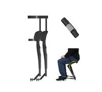 Buhelyc Invisible Seat Leg Magic Stool Chaise Pliante Légère Siège Pliable Invisible et Portable pour La Randonnée, Voyage, Sac À Dos Et La Pêche(Color:Noir)