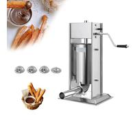 Buhelyc Machine à Beignets espagnols commerciaux Acier Inoxydable Machine Churros avec 4 Buses pour des Churros(Size:7L)