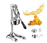 Buhelyc Presse à Main Manuelle De Qualité Commerciale avec 2 Moules Presse-Jus en MéTal pour Citron, Lime, Orange, Grenade(Size:Style-A)