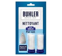 Buhler – Nettoyant fer à repasser spécial semelles – Vapeur ou classique – 2 bâtonnets