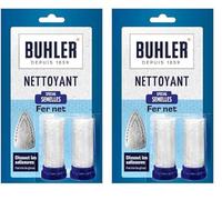 Buhler - Nettoyant fer à repasser - spécial semelles - 2 bâtonnets (Lot de 2)