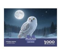 Búho de Nieve 1000 Pieces Faune Sauvage Puzzle en Papier Matériaux Recyclés De l'art De La DécoRation Moderne Adultes Et Enfants Dès 14 Ans 70x50cm/1000pcs