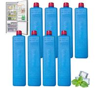 Buhtario 6/8/12 Pc Pain De Glace pour Sac Isotherme, Pain De Glace pour Rafraichisseur d'air- Refroidissement Accéléré pour Climatiseur Ventilateur Glacière Sac Isotherme - Garde Boissons (8pc)