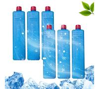 Buhtario Pain De Glace pour Rafraichisseur d'air, 4/6/8 Pièces Blocs De Glace Réutilisables - Refroidissement Accéléré pour Climatiseur Ventilateur Glacière Sac Isotherme - Garde Boissons (6pc)