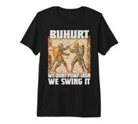 Buhurt et Le Chevalier LARP T combattent Un Duel Historique T-Shirt Haut de Gamme
