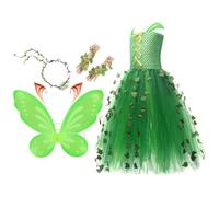 Buhygn Costume De Fée Pour Filles Tenue fête Halloween avec ailes