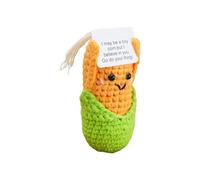 Buhygn Crochet Fait À La Main | Jouets Émotionnels en Forme De Maïs avec Une Carte | Le Crochet de Soutien Positif - pour Les Enseignants, collègues, étudiants, Amis, garçons, Filles, Hommes et