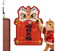 Buhygn Griffoir pour chat, Nouvel An chinois pour animaux domestiques - Tapis à gratter pour chats - Pour porte de canapé, griffe, jeu d'ennui, exercice à domicile