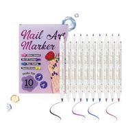 Buhygn Marqueur à ongles, 10 couleurs, durable, séchage rapide, stylos de vernis à ongles | pour femmes, adolescentes, mères, salon, fête, vacances, été, printemps, Halloween, mariage