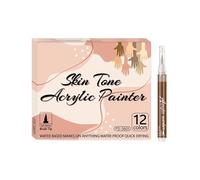 Buhygn Marqueurs de peau | Stylos à pointe pinceau acrylique souple - Ensemble de marqueurs artistiques pour le bois, le tissu, le verre, les croquis, le carnaval, le cosplay, les séances photo, les