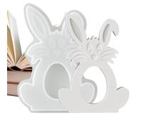 Buhygn Moule en silicone en forme de lapin | Moule en plâtre | Pour ciment, résine, artisanat, argile, béton, bricolage, famille, amis, vacances, fête, printemps