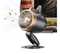 Buhygn Ventilateur de table hélice d'avion - Rechargeable Orientable 360 Degrés 5 Vitesses Silencieux,Ventilateur Personnel Moteur d'Avion | Pliable Créatif pour Maison Bureau Chambre Salon