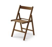 BUIANI Chaise pliante en bois couleur noyer