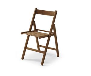 BUIANI Chaise pliante en bois couleur noyer