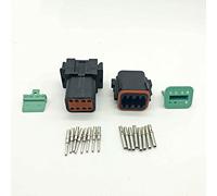 BUIEX 1 Set Deutsch DT 2 3 4 6 8 12 Pin mâle Femelle Connecteur étanche Auto-étanche Fiche scellée Automobile avec épingles Solides Taille 16-20 Abîmer (Color : 8P Black)