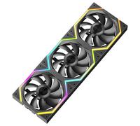 Build Blocks UNI FAN-ARGB Fan-Daisy Chain Design-One Cable Connection-PC Fan 120 mm-RGB Fan 120 mm-Case Fan 120 mm (Black, Forward)
