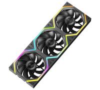 Build Blocks UNI FAN-ARGB Fan-Daisy Chain Design-One Cable Connection-PC Fan 120 mm-RGB Fan 120 mm-Case Fan 120 mm (Black, Reverse Flow)