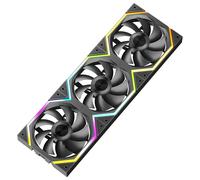 Build Blocks UNI FAN-ARGB Fan-Daisy Chain Design-One Cable Connection-PC Fan 120 mm-RGB Fan 120 mm-Case Fan 120 mm (Black,Forward)