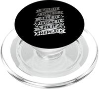 Build It Tune It Race It Break It Fix It Repeat Car Lover PopSockets PopGrip pour MagSafe