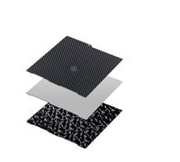 Build Plate, Plaque de construction Compatible avec Anycubic Kobra 3, feuille PEI 256x268, mise à niveau Combo Pei, accessoires en nid d'abeille,for Hotbed Build Plate(Peo-pet)